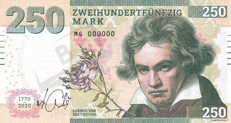 250 Mark Ludwig van Beethoven 2020 zelená