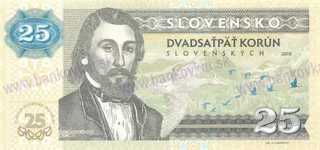 25 Korún 2018 J.M.Hurban UNC