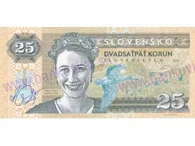 25 Korún Ivana Sarah Pristachová (2017) podpis M.Gábriš