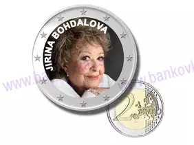 2 Euro minca Jiřina Bohdalová (CUSTOM KOLOR)