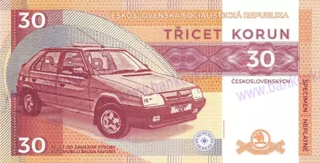 30 Korún ČSR Škoda Favorit