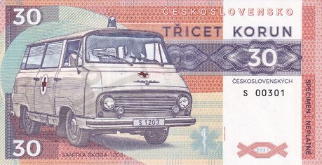 30 Korun Sanitka Škoda 1203 2021