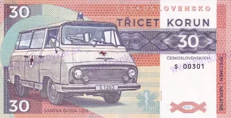 30 Korun Sanitka Škoda 1203 2021