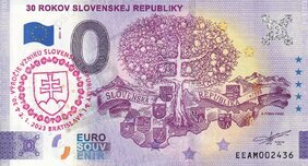 30 rokov Slovenskej republiky (EEAM 2023-6) pečiatka červená