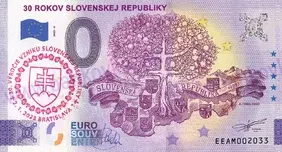 30 rokov SR (EEAM 2023-6) pečiatka a podpis A.Ferda