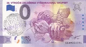 30.Výročie založenia Vyšehradskej skupiny (EEAM 2021-4) pečiatka V4