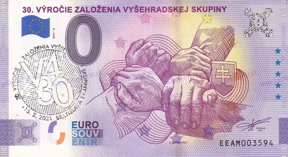 30.Výročie založenia Vyšehradskej skupinyEEAM 2021-4pečiatka V4