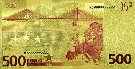 500 Euro Zelensky zlatá replika