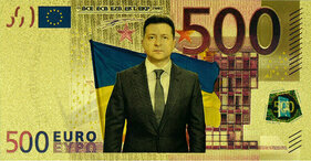 500 Euro Zelensky (zlatá replika)
