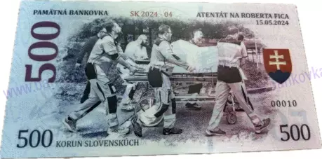 500 Korun Atentát na Roberta Fica SK 2024-04