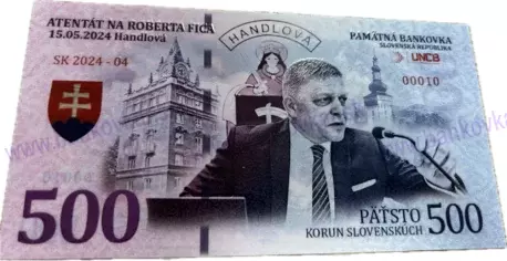 500 Korun Atentát na Roberta Fica SK 2024-04