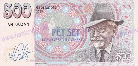 500 korun Československých 2025 Alfonz Mucha