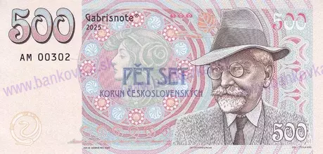 500 korun Československých 2025 Alfonz Mucha