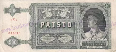 500 Ks 1941 neperfor.séria Oj stav 1-/2