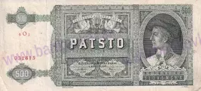 500 Ks 1941 NEPERFOROVANÁ séria Oj (stav 1/2)