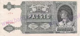 500 Ks 1941 perforovaná séria Gb (stav 1-)