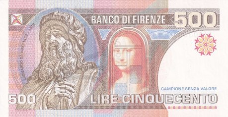 500 Lire 2018 Florence UNC