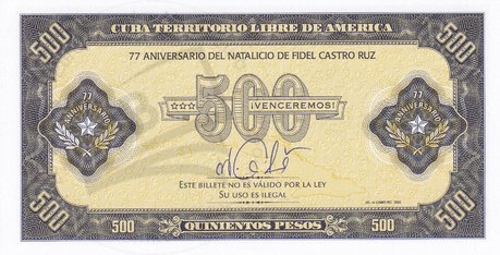 500 Pesos 2003 Fidel Castro Ruz UNC