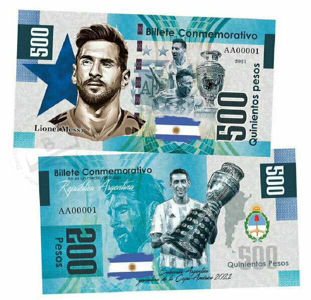500 Pesos Lionel Messi 2021