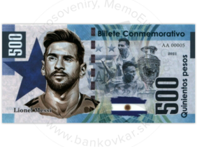 500 pesos Lionel Messi 2021 (magnetka)