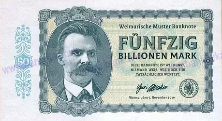 50 Billionen Mark 2019 Friedrich Nietzsche