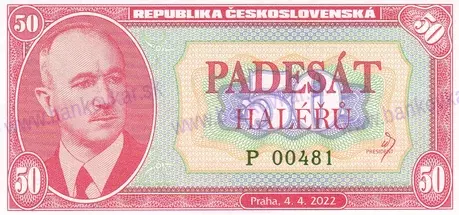 50 Haléřů Beneš 2022