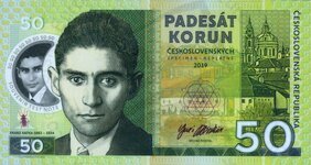 50 korún 2019 Franz Kafka UNC