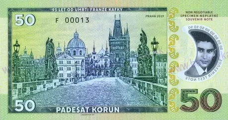 50 Korun 2019 Franz Kafka UNC