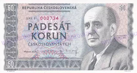 50 Korun 2019 Ján Masaryk