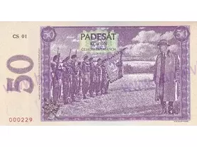 50 Korun Československých (2025) novotlač 80.výr. konca 2.sv.vojny