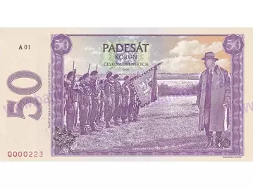 50 Korun Československých (2025) novotlač 80.výr. konca 2.sv.vojny