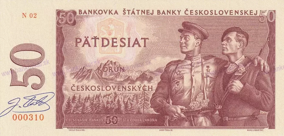 50 korún ČSR 1963 (reprint 2023)