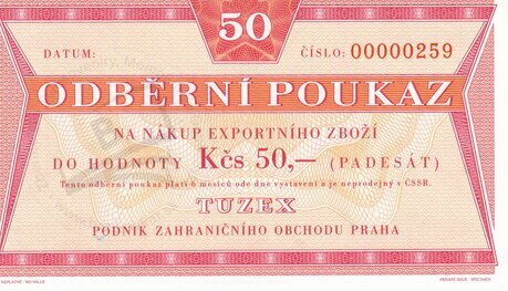 50 korun TUZEX 2022 bony