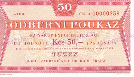 50 korun TUZEX 2022 bony