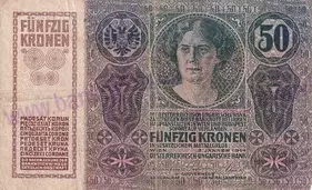 50 Kronen 1914 bez pretlače (stav 3/4)