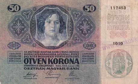 50 Kronen 1914 stav 3/4