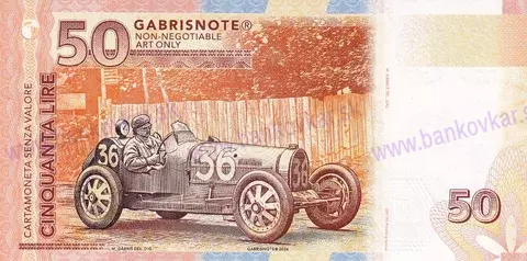 50 Lire Bugatti Tipo 35 2026