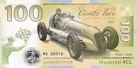 50 Lire Bugatti Tipo 35 2026