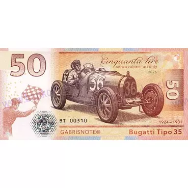 50 Lire Bugatti Tipo 35 (2026)