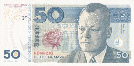 50 Mark 2018 Willy Brandt UNC