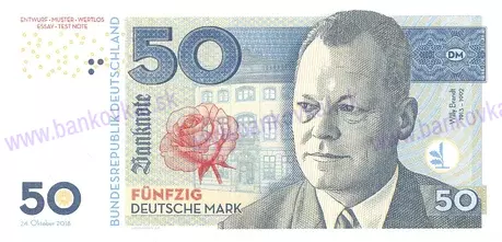 50 Mark 2018 Willy Brandt UNC