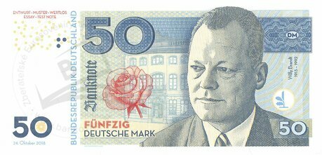 50 Mark 2018 Willy Brandt UNC