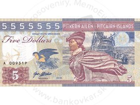 5 Dollars 2018 Pitcairn Islands