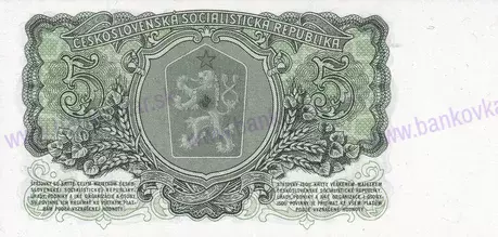 5 Korún Československých AR 1961 UNC