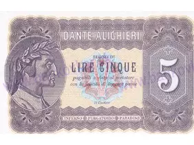 5 Lire Dante Alighieri (2021)
