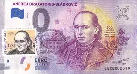 Andrej Braxatoris-Sládkovič (EECB 2020-2) známka+pečiatka