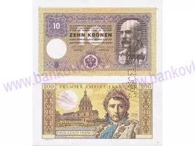 Arch 10 Kronen Franz Joseph/200 Francs Napoléon