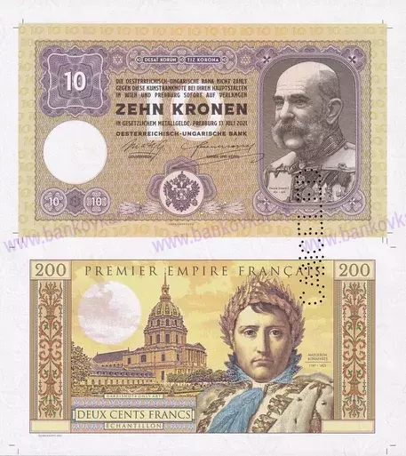 Arch 10 Kronen Franz Joseph/200 Francs Napoléon