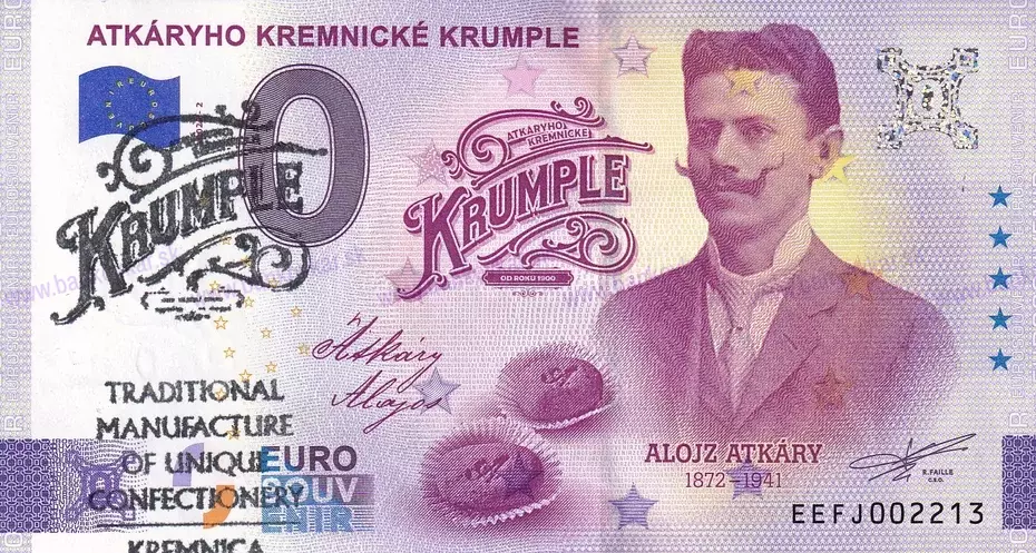 Atkáryho Kremnické Krumple EEFJ 2025-2 pečiatka ENG