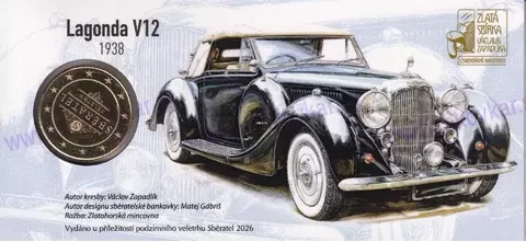 Blister 100 korun LAGONDA V12 1938 so žetónom